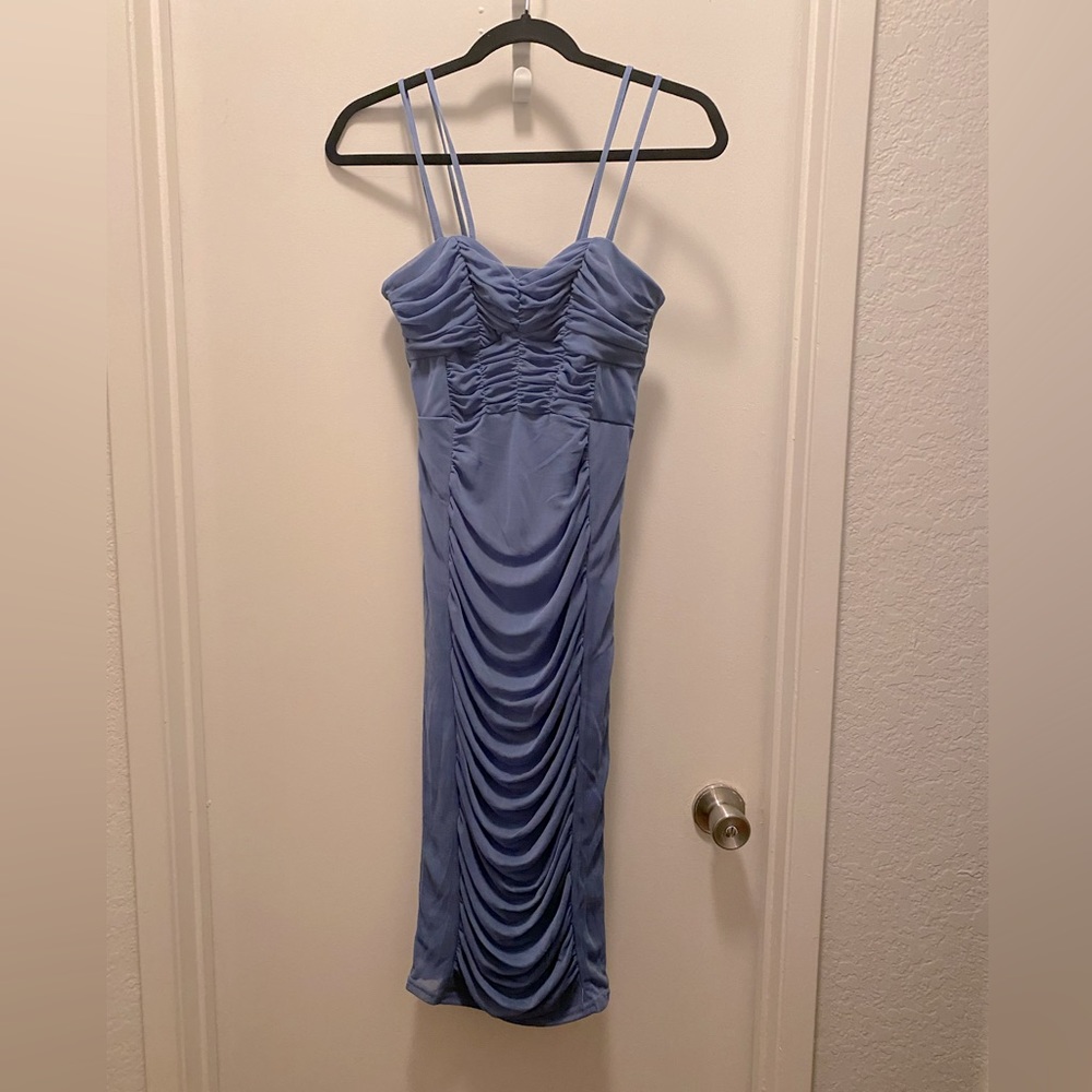 ASOS light blue think strap dress size 4